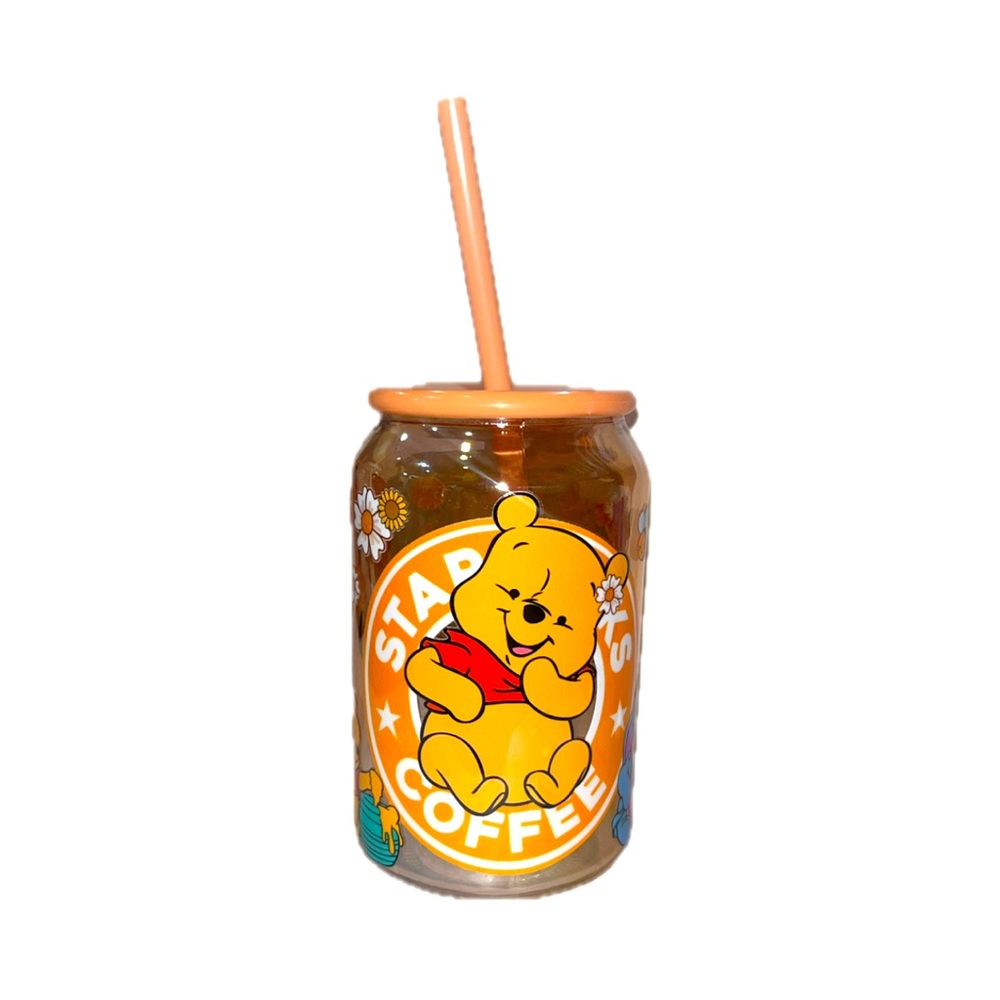 Custom Made Winnie the Pooh and Friends Glass Tumbler